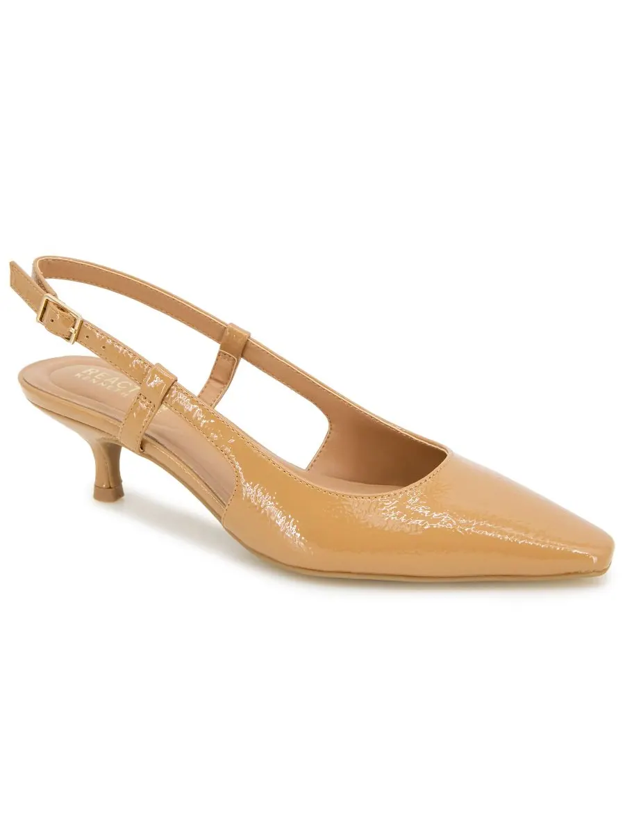 Женские туфли-лодочки Maggie на каблуке-рюмке с открытой пяткой Kenneth Cole Reaction, Camel Patent