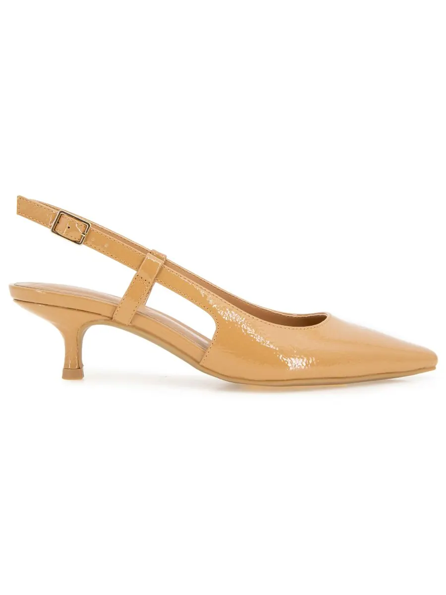 Женские туфли-лодочки Maggie на каблуке-рюмке с открытой пяткой Kenneth Cole Reaction, Camel Patent — изображение 2 из 8