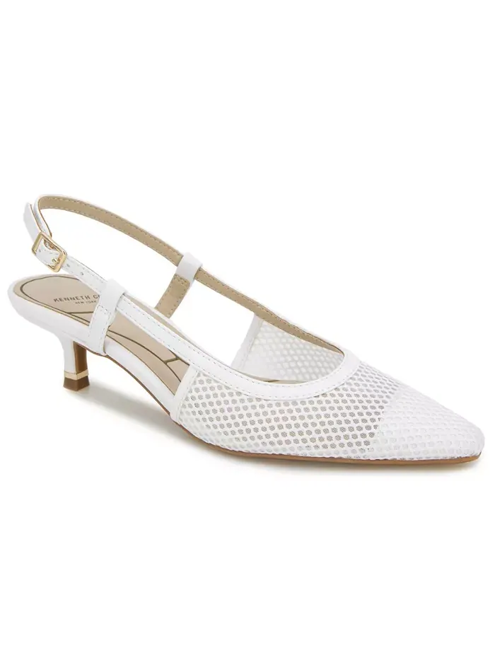 Женские туфли-лодочки Martha Mesh на низком каблуке Kenneth Cole New York — изображение 1 из 7, белый