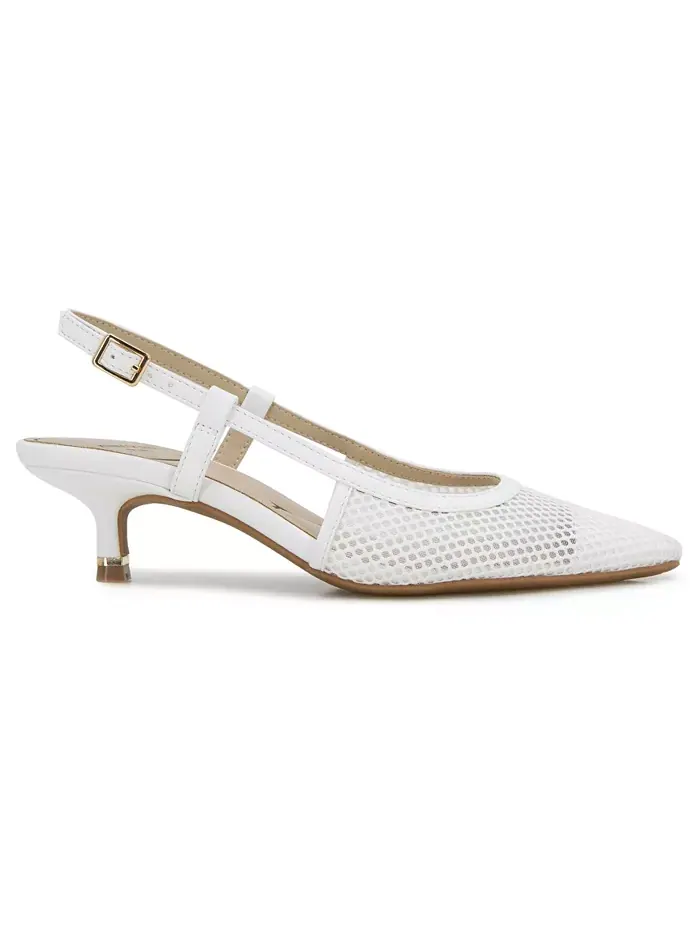 Женские туфли-лодочки Martha Mesh на низком каблуке Kenneth Cole New York — изображение 2 из 7, белый