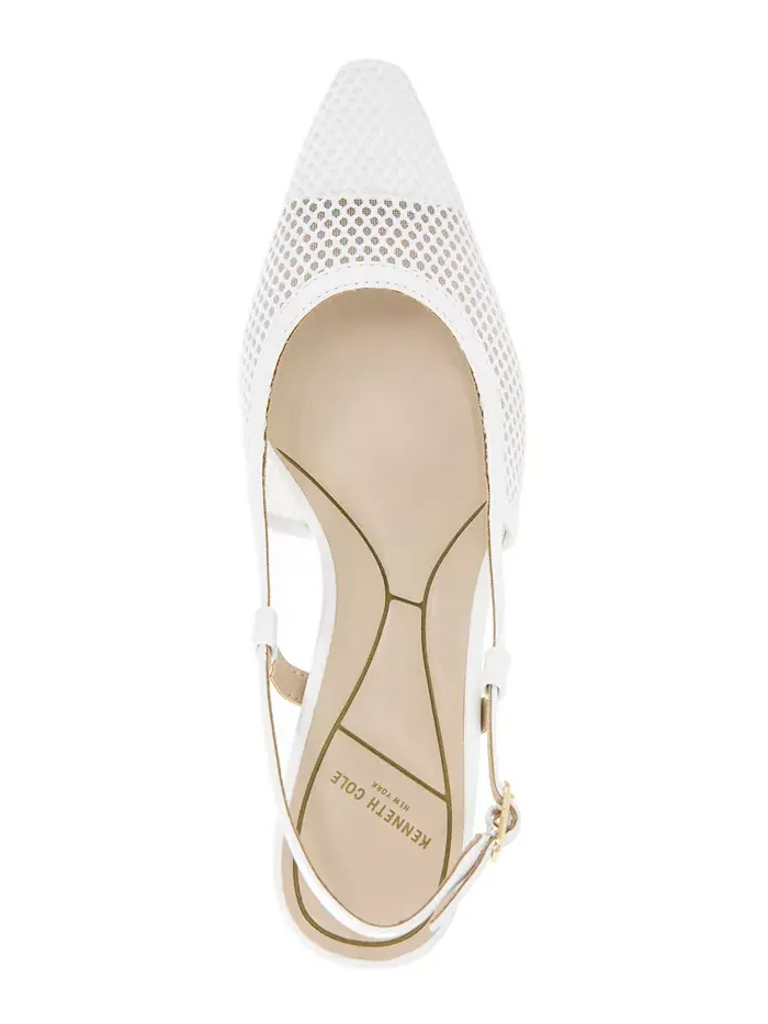 Женские туфли-лодочки Martha Mesh на низком каблуке Kenneth Cole New York — изображение 4 из 7, белый