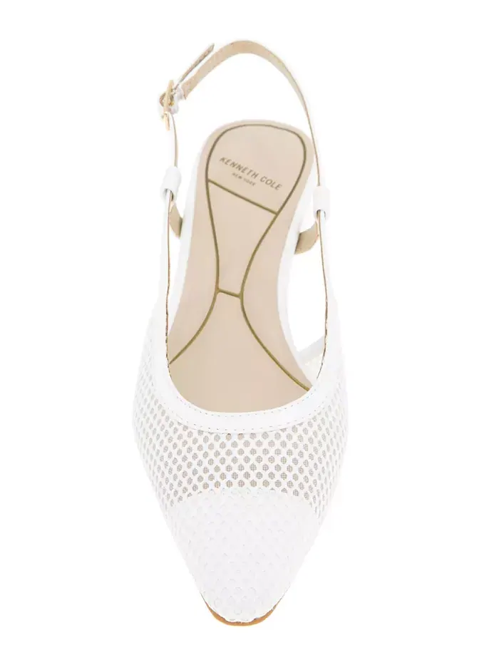 Женские туфли-лодочки Martha Mesh на низком каблуке Kenneth Cole New York — изображение 6 из 7, белый