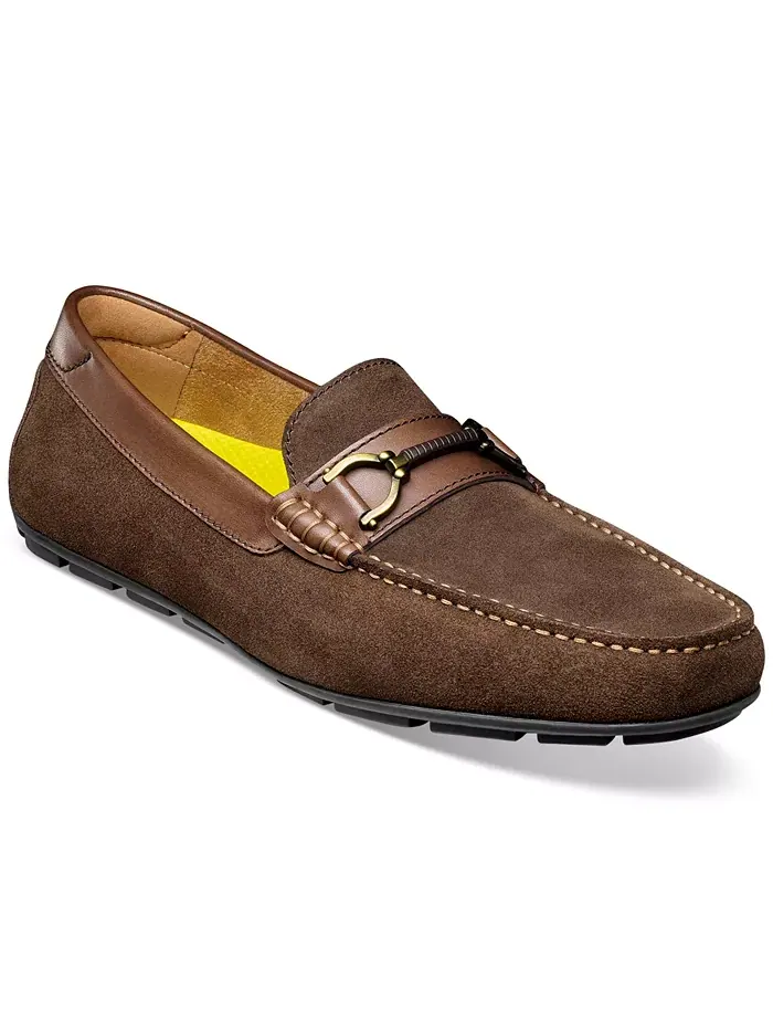 Мужские ботинки Motor Moc Toe Bit Driver Florsheim — изображение 1 из 15, коричневый