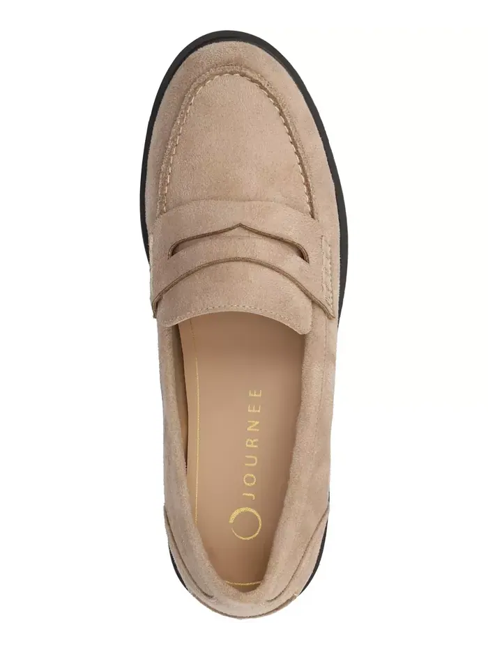 Женские пенни-лоферы Brooks на блочном каблуке Comfort Journee Collection — изображение 4 из 5, тауп