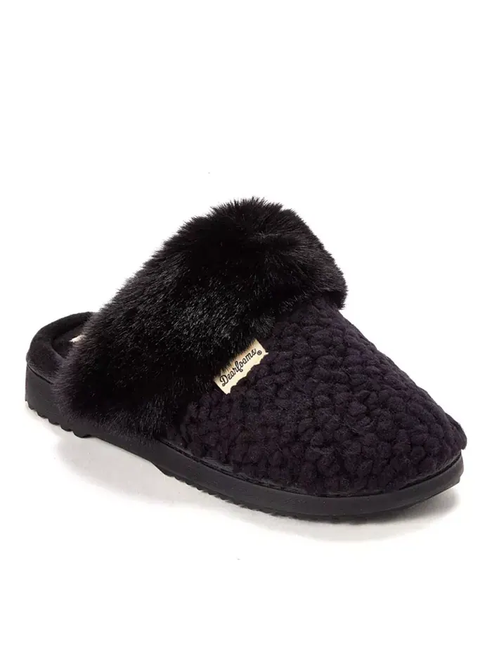 Женские вязаные тапочки Courtney Scuff Dearfoams — изображение 1 из 5, черный