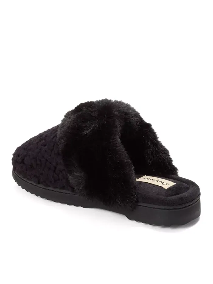 Женские вязаные тапочки Courtney Scuff Dearfoams — изображение 2 из 5, черный
