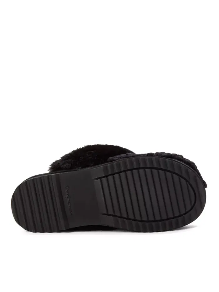 Женские вязаные тапочки Courtney Scuff Dearfoams — изображение 4 из 5, черный