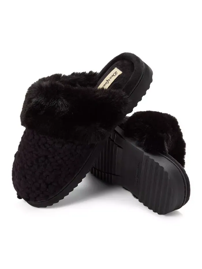 Женские вязаные тапочки Courtney Scuff Dearfoams — изображение 5 из 5, черный
