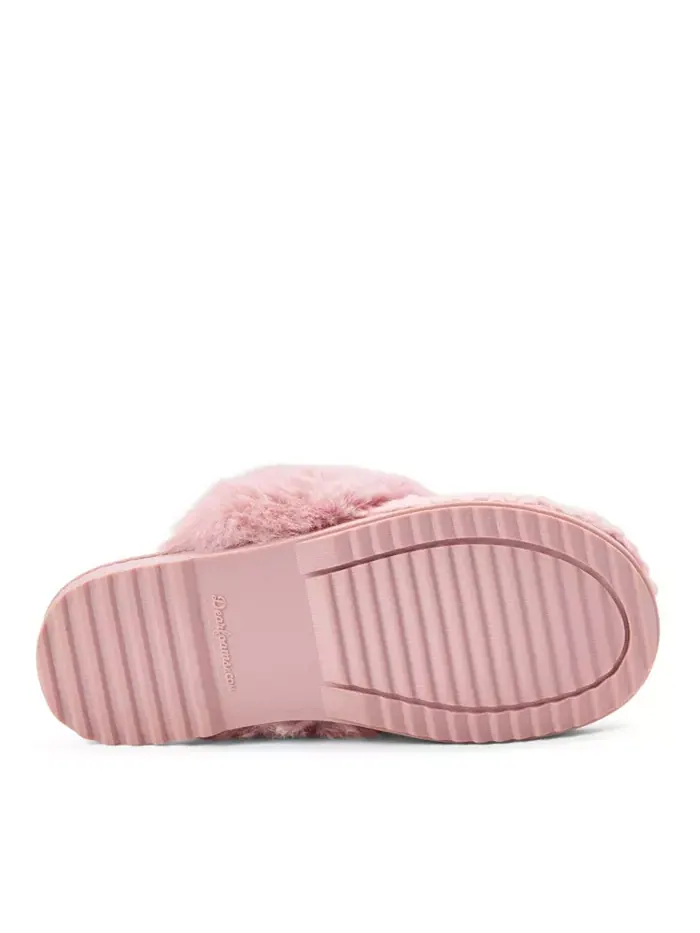 Женские вязаные тапочки Courtney Scuff Dearfoams — изображение 4 из 5, розовый