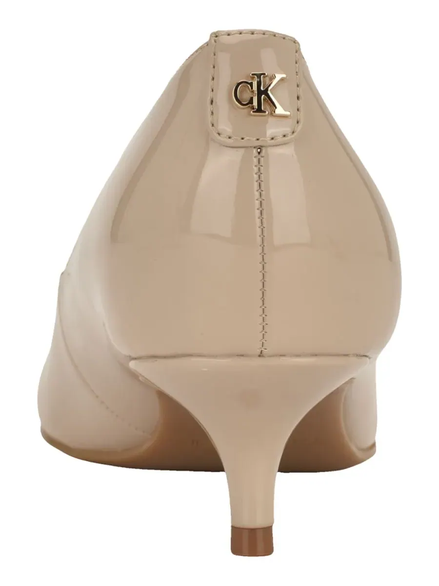 Женские туфли-лодочки Roxanna на невысоком каблуке без шнурков Calvin Klein, светлый-natural patent — изображение 3 из 5