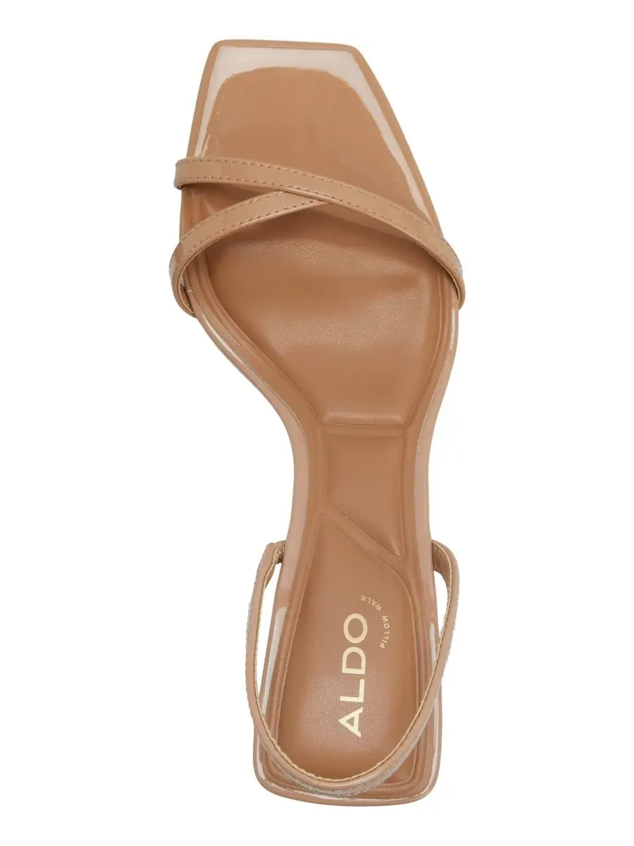 Женские сандалии Olivvia с открытой пяткой ALDO, Camel Patent — изображение 4 из 6