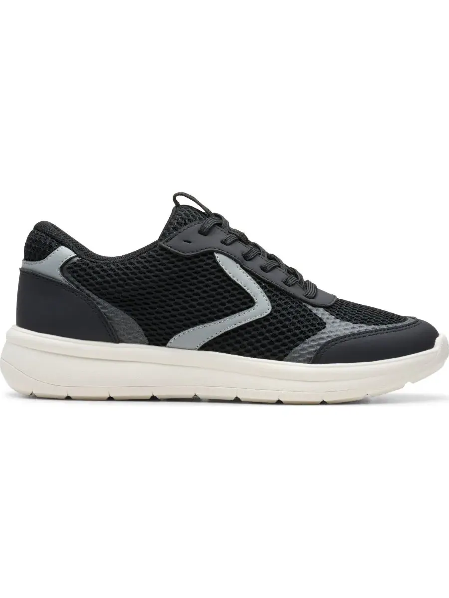 Кроссовки женские Clarks Ezrin Tie Lace Up — изображение 2 из 6, черный