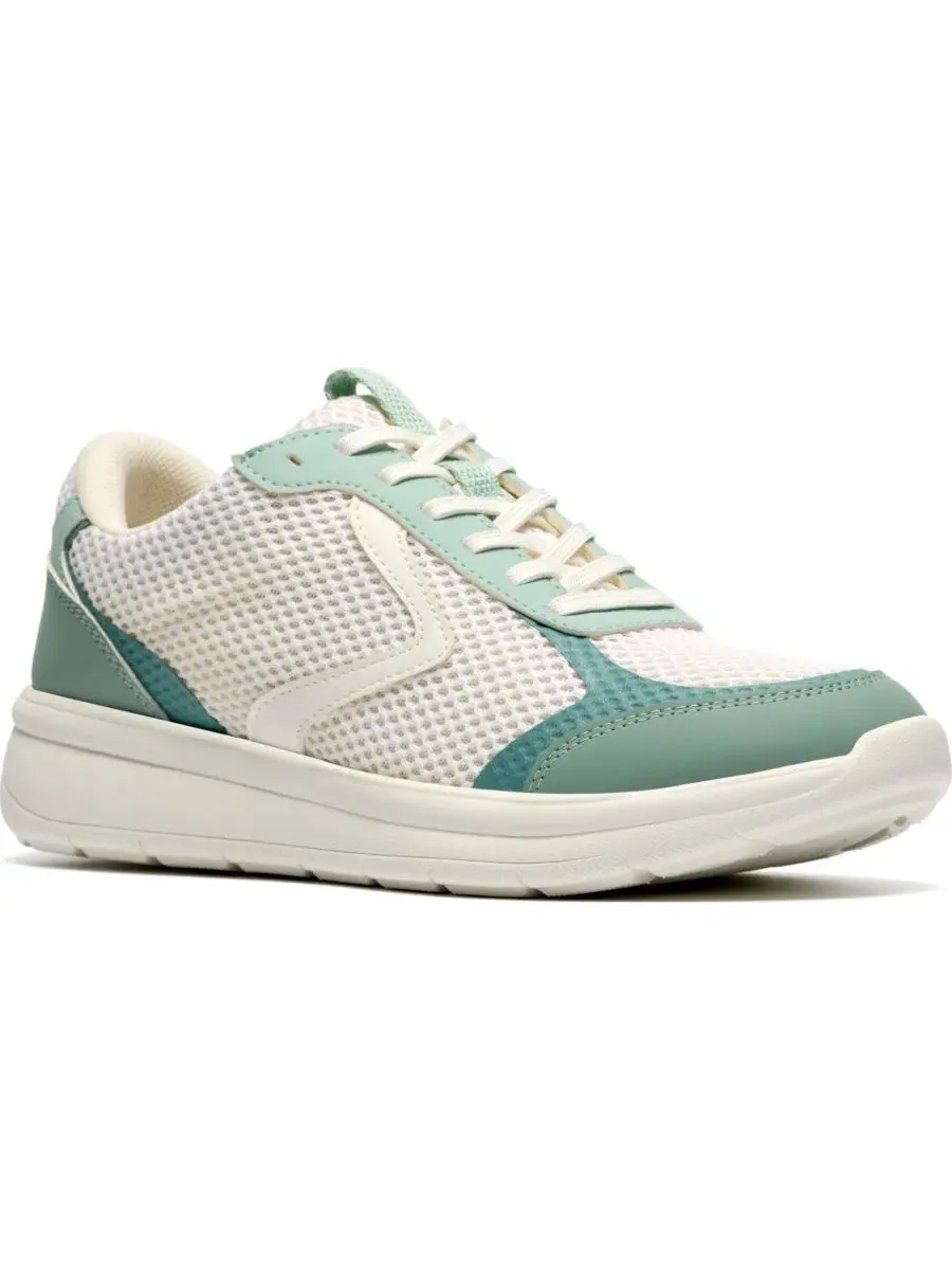 Кроссовки женские Clarks Ezrin Tie Lace Up, текстильные — изображение 1 из 6, зеленый