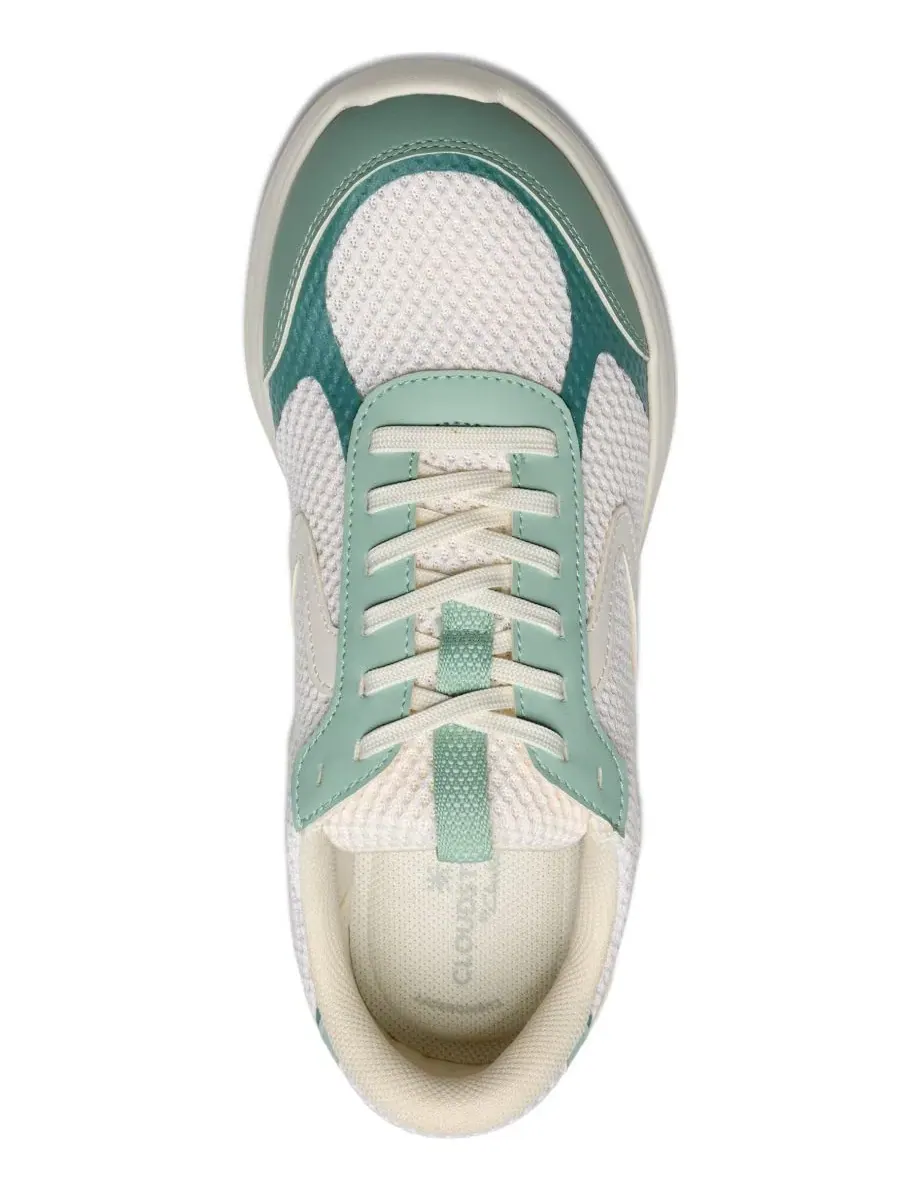 Кроссовки женские Clarks Ezrin Tie Lace Up, текстильные — изображение 4 из 6, зеленый