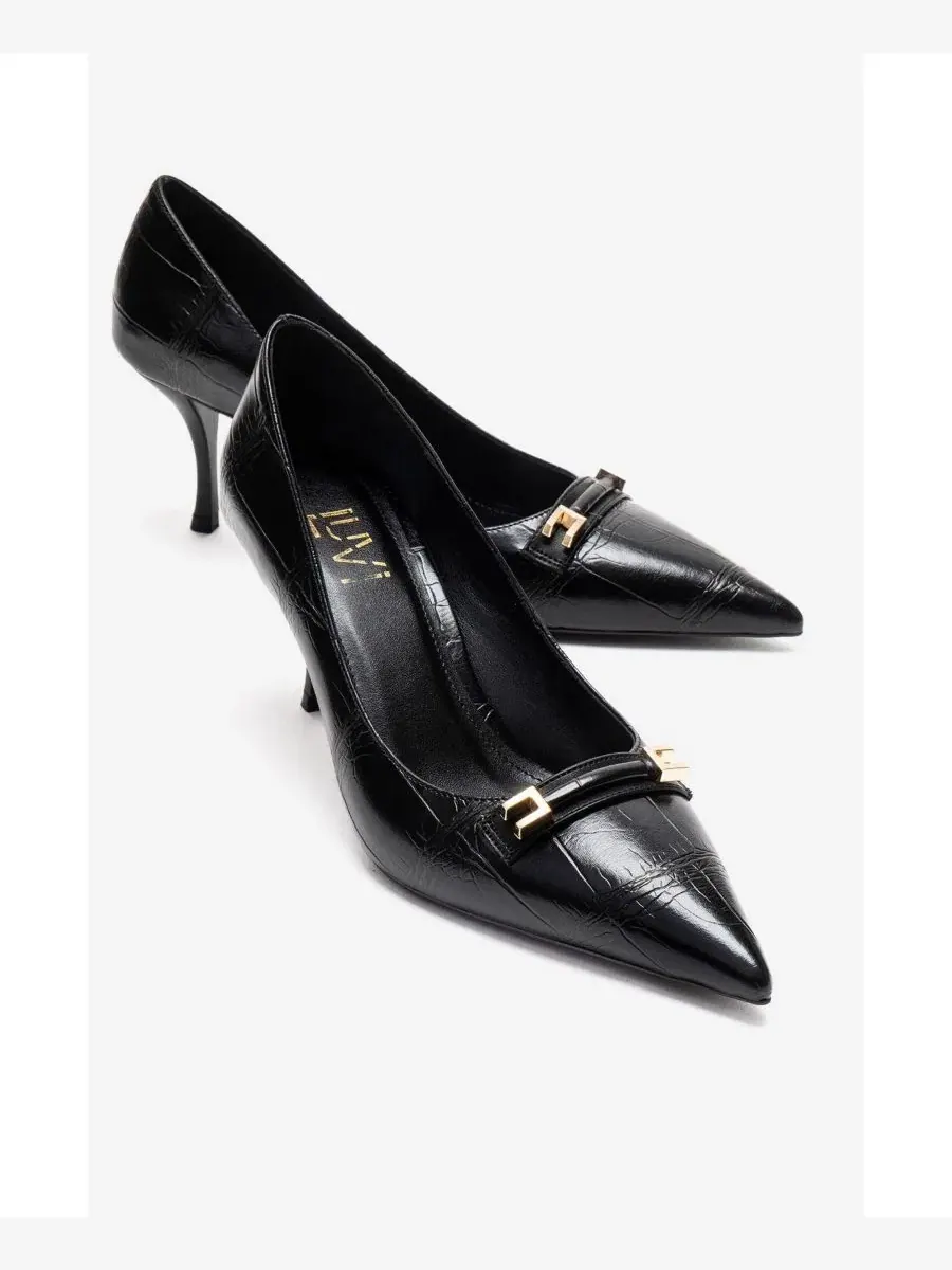 Женские туфли-лодочки Poesy с острым носком на шпильке Prologue Shoes — изображение 3 из 7, черный