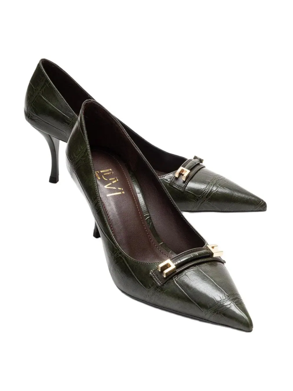 Женские туфли-лодочки Poesy с острым носком на шпильке Prologue Shoes — изображение 2 из 7, зеленый