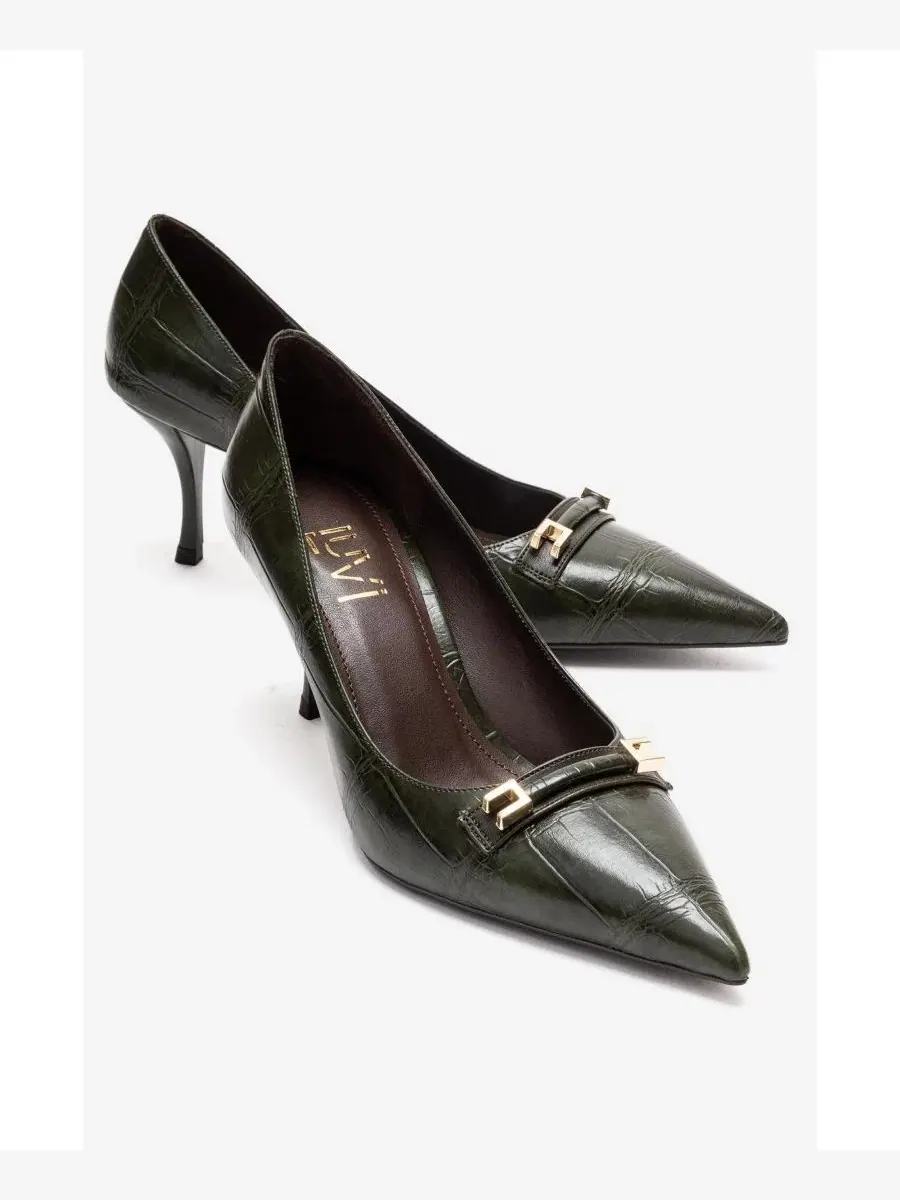 Женские туфли-лодочки Poesy с острым носком на шпильке Prologue Shoes — изображение 3 из 7, зеленый