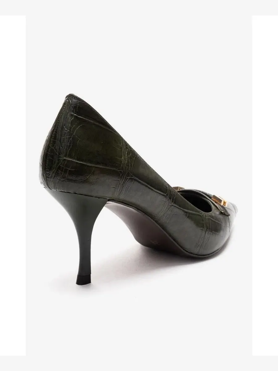 Женские туфли-лодочки Poesy с острым носком на шпильке Prologue Shoes — изображение 5 из 7, зеленый