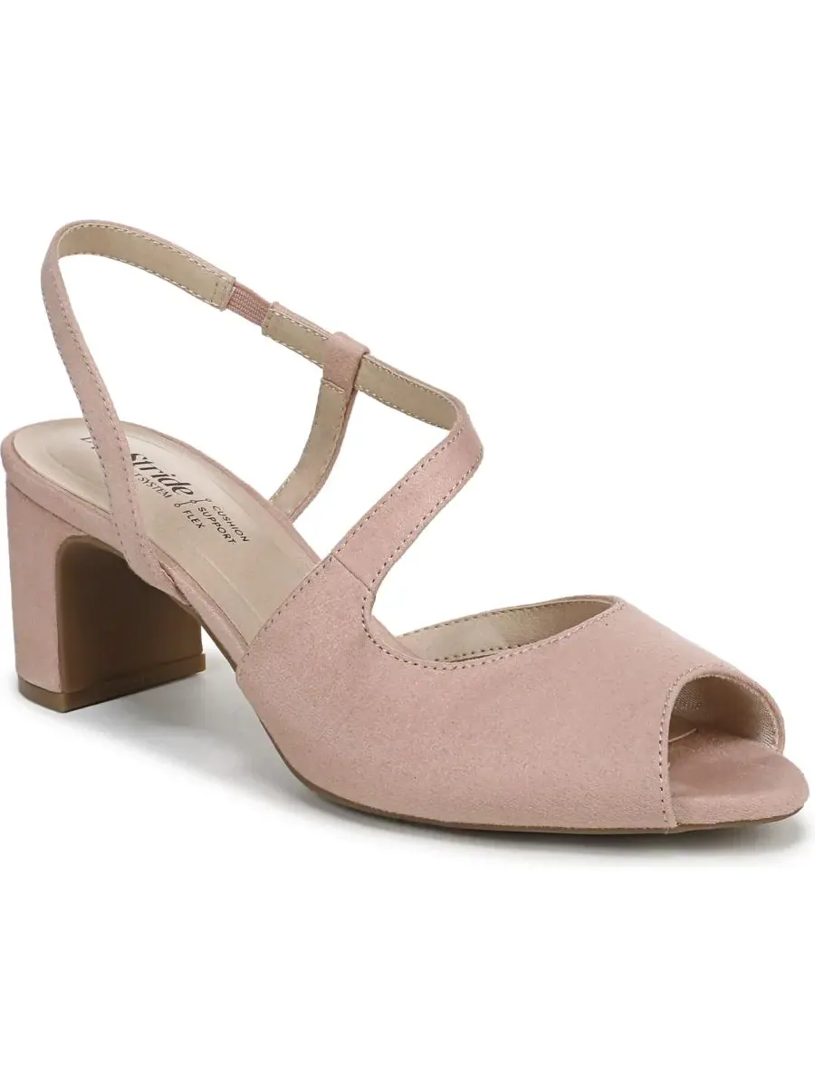 Женские туфли-лодочки Theo с открытым носком LifeStride, True Blush Microsuede — изображение 1 из 5