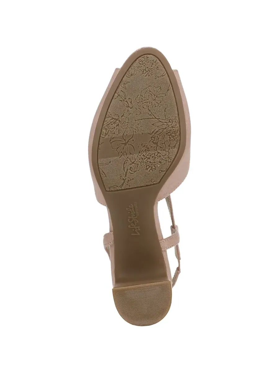 Женские туфли-лодочки Theo с открытым носком LifeStride, True Blush Microsuede — изображение 5 из 5