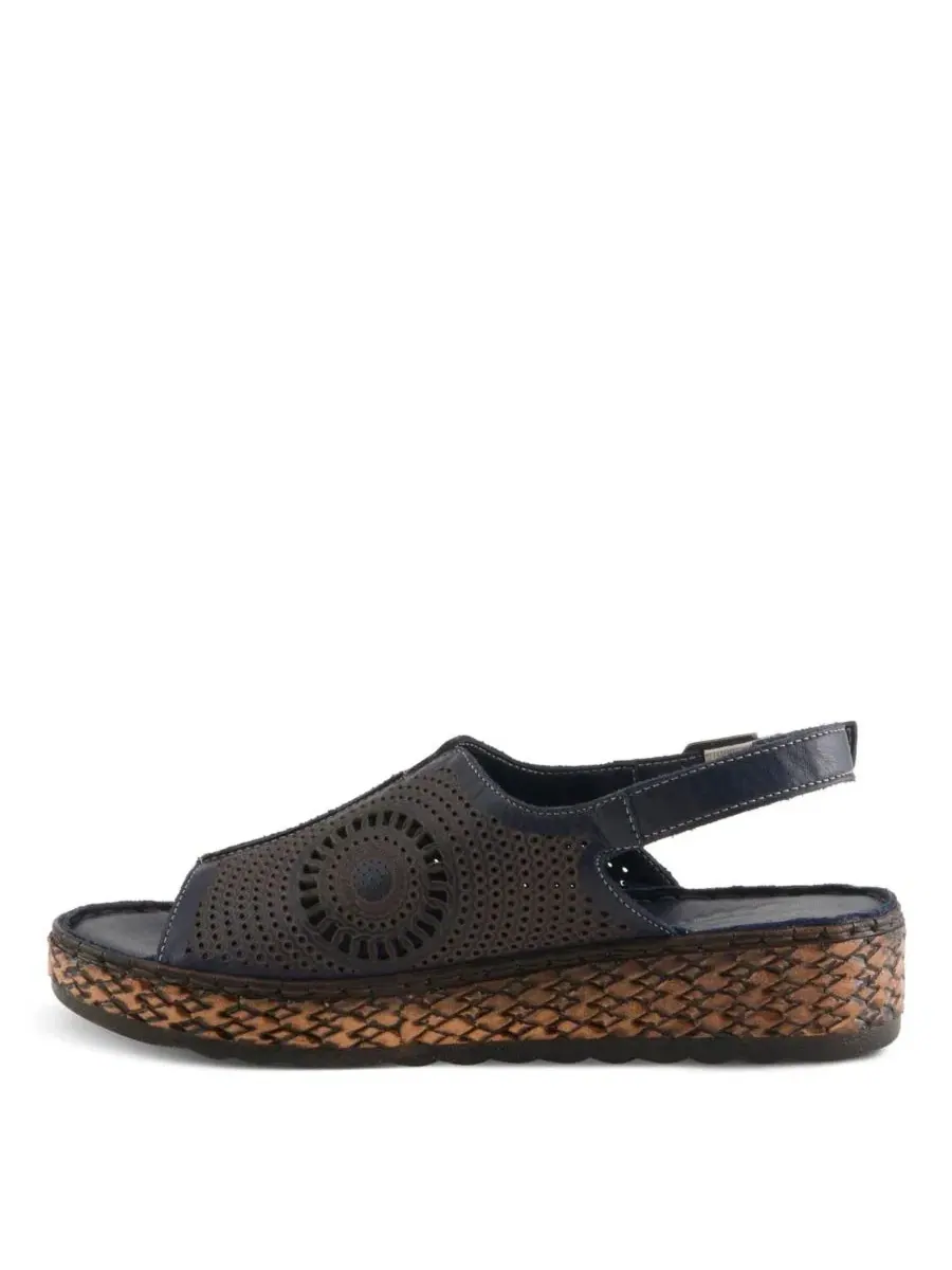 Сандалии на танкетке Spring Step Cordero Slingback — изображение 2 из 7, темно-синий