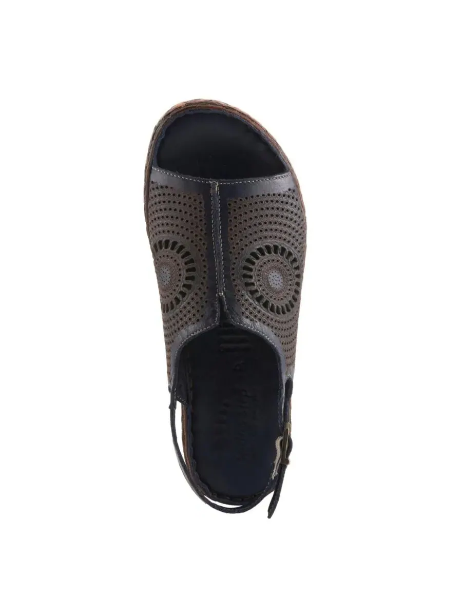 Сандалии на танкетке Spring Step Cordero Slingback — изображение 3 из 7, темно-синий