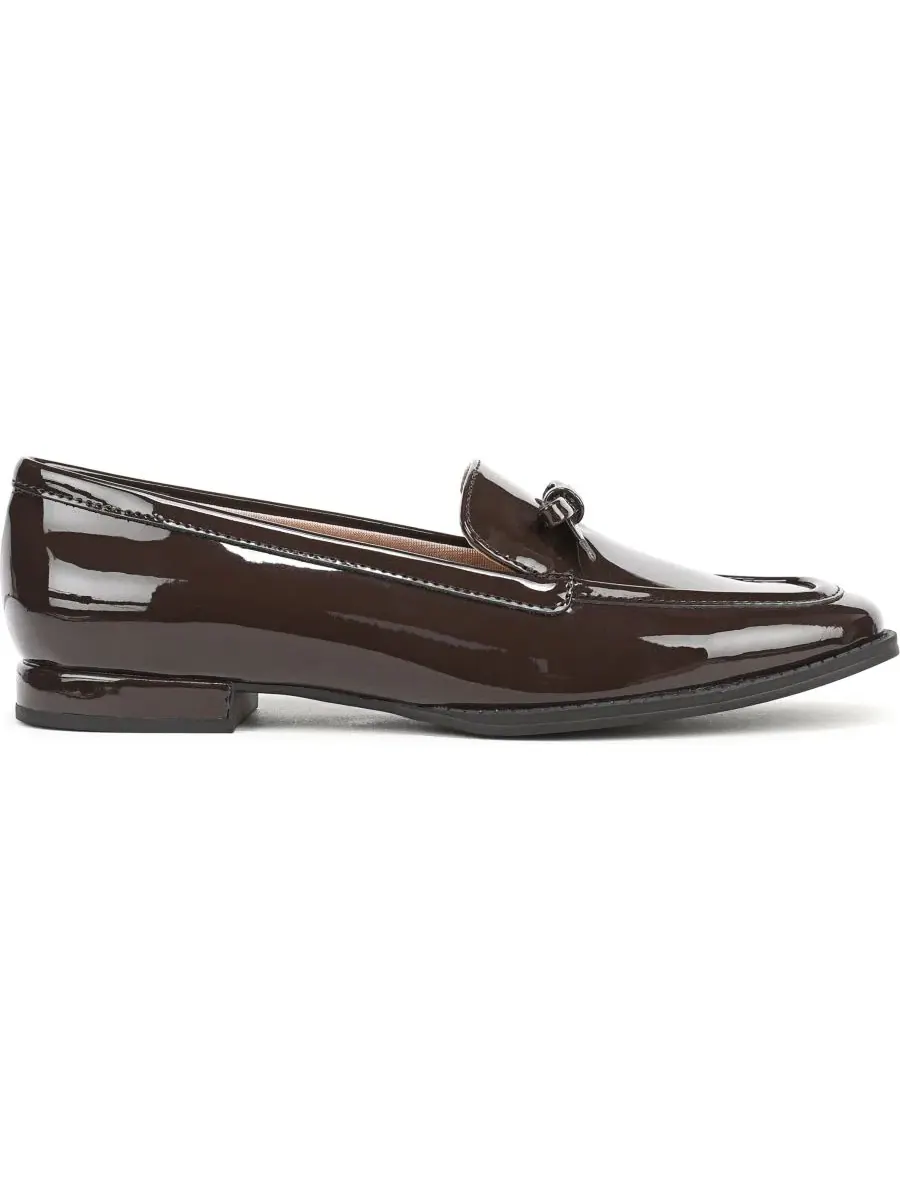 Женские лоферы Fable на каблуке LifeStride, Dark Chocolate Faux Patent Leather — изображение 2 из 5