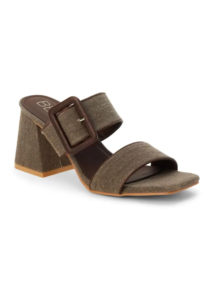Сандалии с ремешками и пряжкой на устойчивом каблуке Lucy Sandal BEACH by Matisse, Choco — изображение 1 из 3