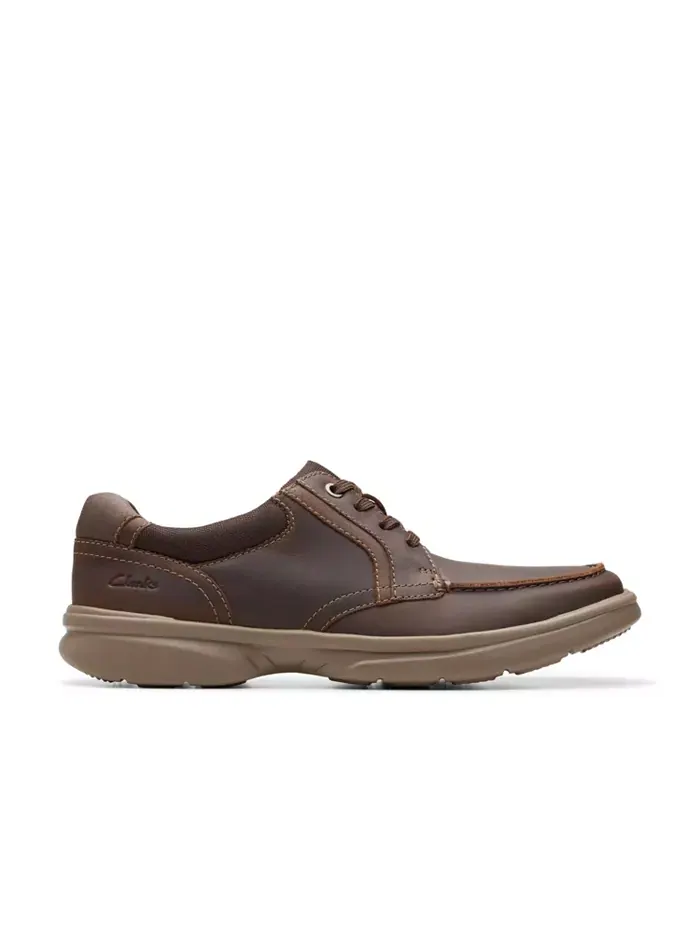Ботинки мужские Clarks Bradley Vibe на шнуровке, кожаные — изображение 2 из 7, бежевый/бежевый