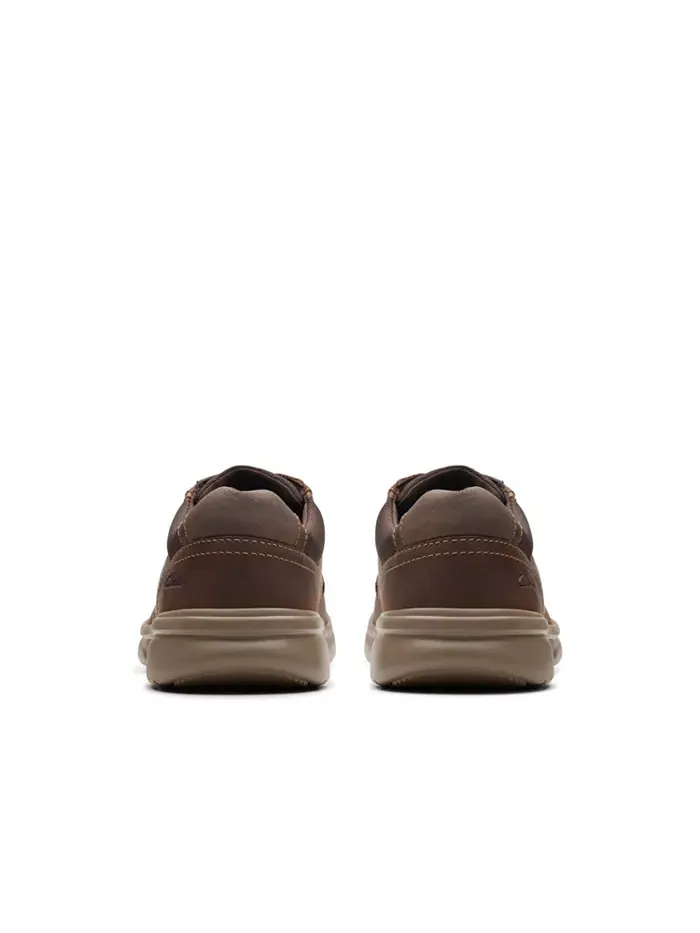 Ботинки мужские Clarks Bradley Vibe на шнуровке, кожаные — изображение 3 из 7, бежевый/бежевый