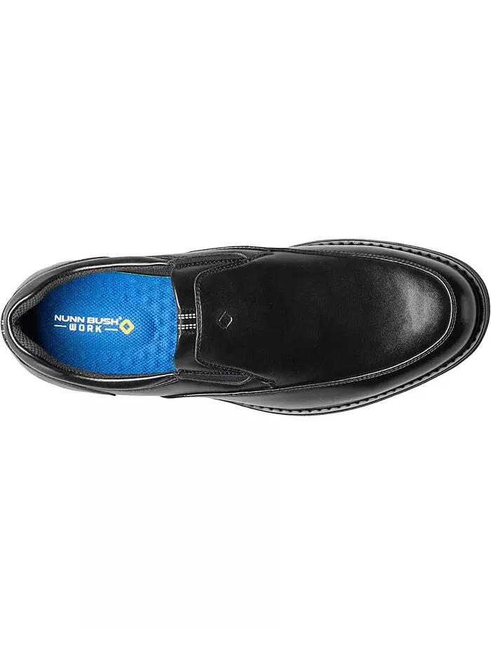 Мужские нескользящие мокасины Wade Moc Toe Slip-On Nunn Bush — изображение 4 из 8, черный