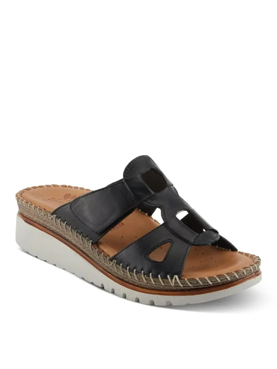 Женские сандалии-слайды Montera Leather Slide Spring Step — изображение 1 из 7, черный