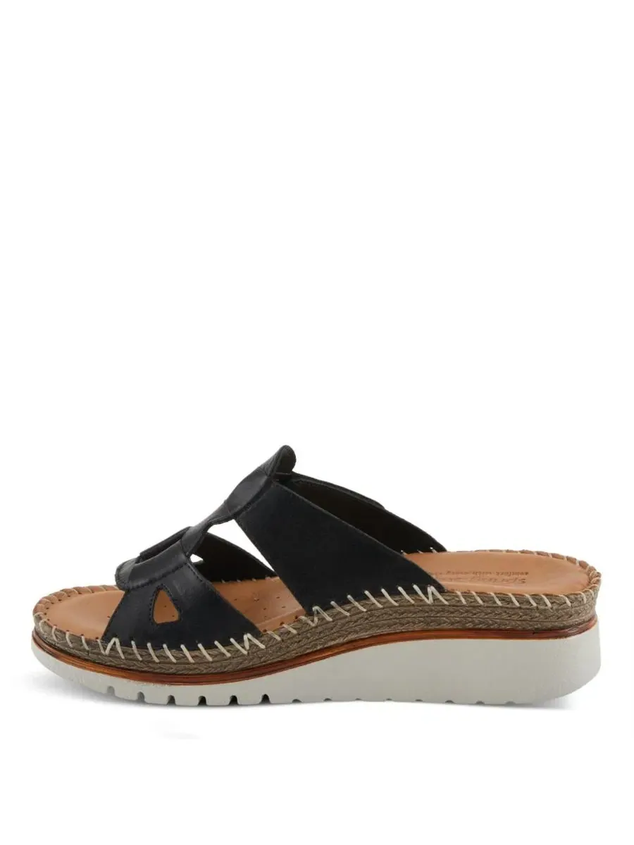 Женские сандалии-слайды Montera Leather Slide Spring Step — изображение 2 из 7, черный