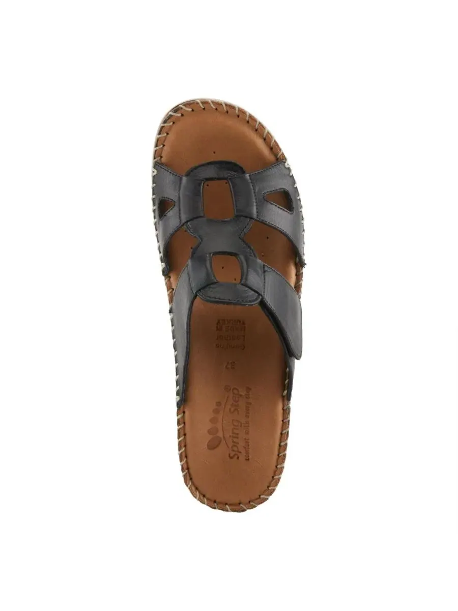 Женские сандалии-слайды Montera Leather Slide Spring Step — изображение 3 из 7, черный