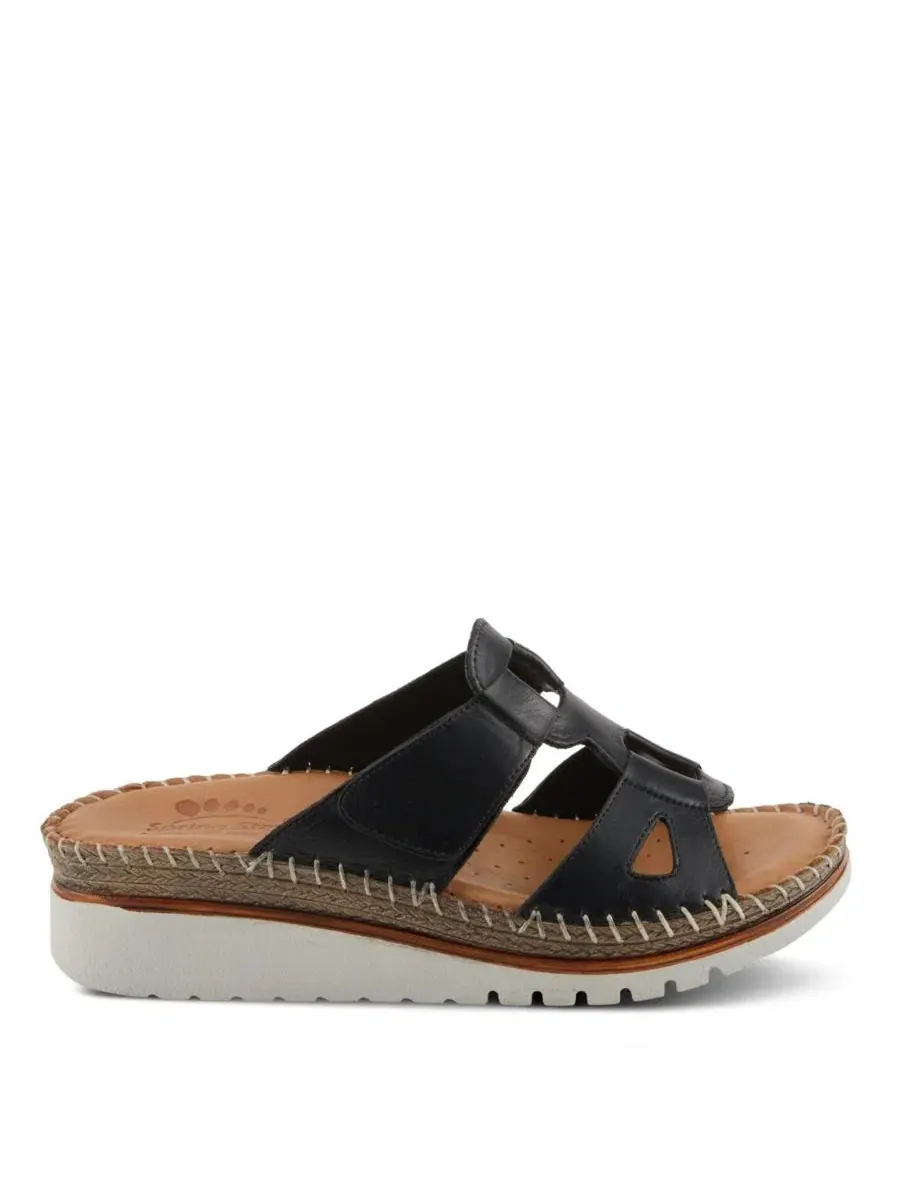 Женские сандалии-слайды Montera Leather Slide Spring Step — изображение 5 из 7, черный