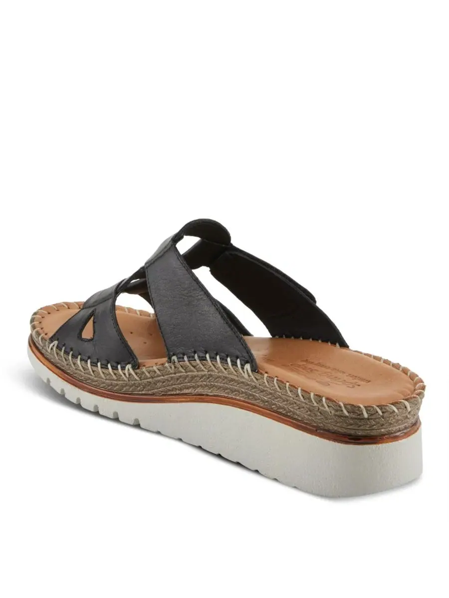 Женские сандалии-слайды Montera Leather Slide Spring Step — изображение 7 из 7, черный
