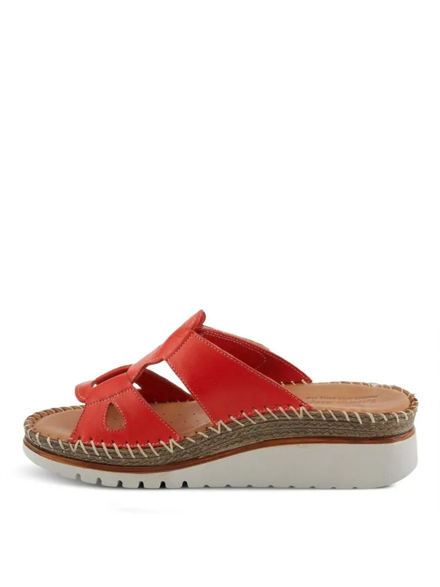 Женские сандалии-слайды Montera Leather Slide Spring Step — изображение 2 из 7, красный