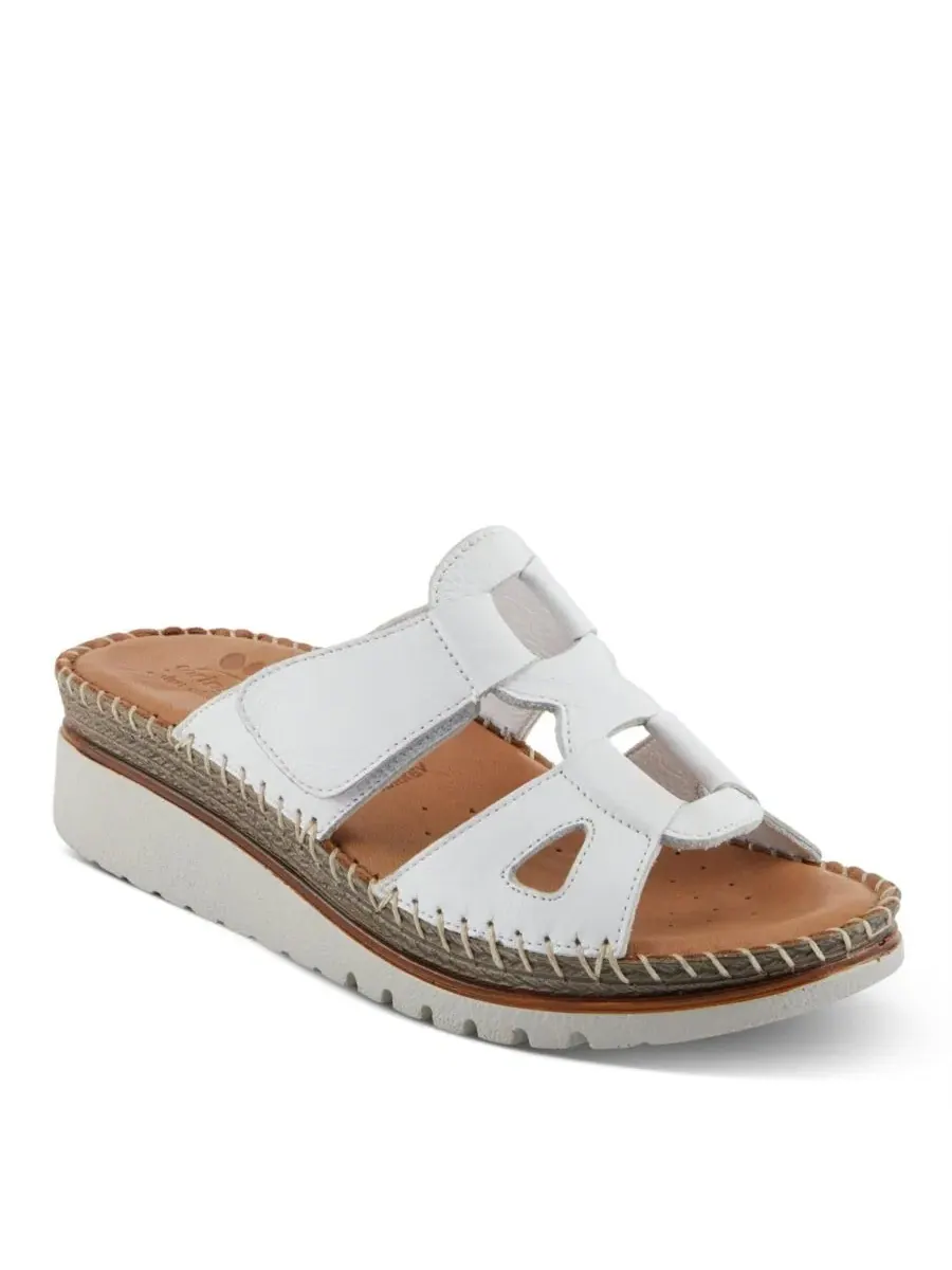 Женские сандалии-слайды Montera Leather Slide с пряжкой Spring Step — изображение 1 из 7, белый