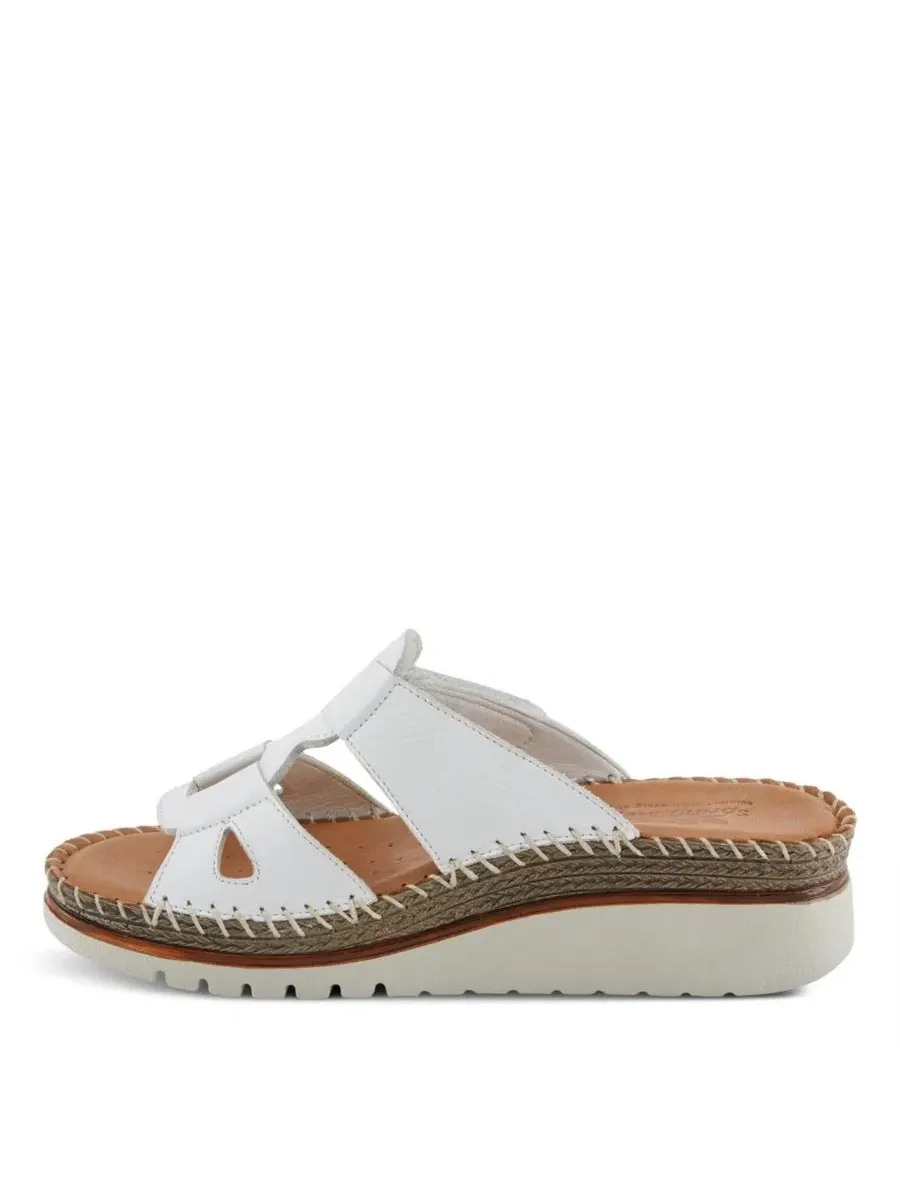 Женские сандалии-слайды Montera Leather Slide с пряжкой Spring Step — изображение 2 из 7, белый