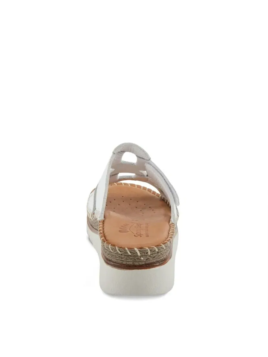 Женские сандалии-слайды Montera Leather Slide с пряжкой Spring Step — изображение 4 из 7, белый