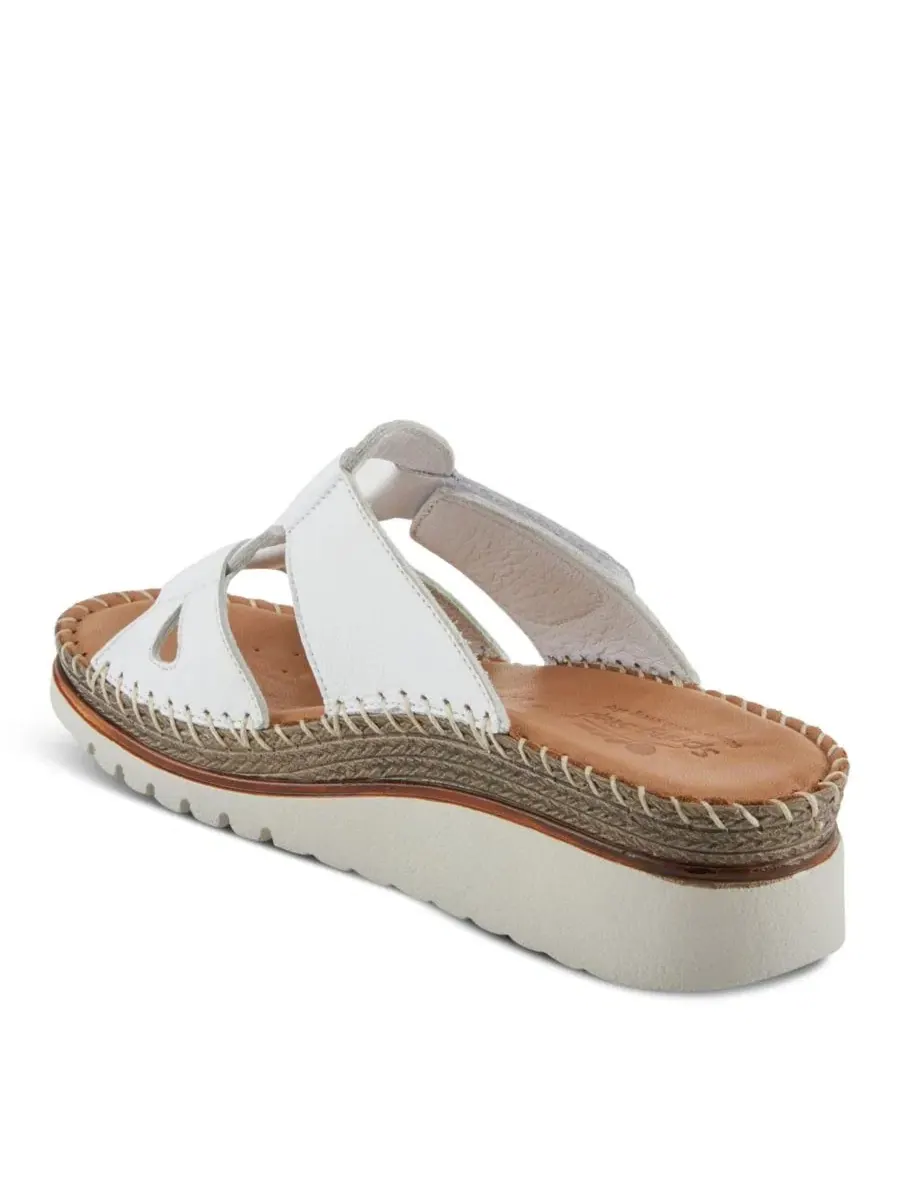 Женские сандалии-слайды Montera Leather Slide с пряжкой Spring Step — изображение 6 из 7, белый