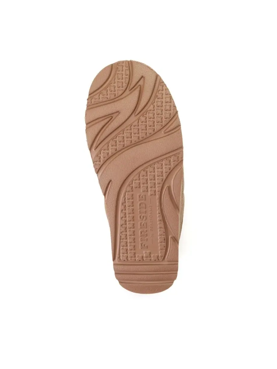 Женские тапки-клоги из нейлона с овчиной Fireside by Greta Sport Dearfoams — изображение 4 из 6, бежевый