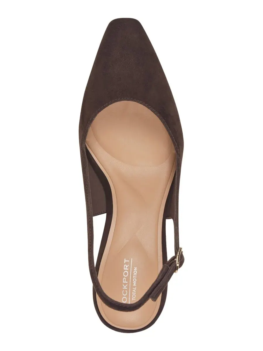 Туфли-слингбэки Mayla на устойчивом каблуке Rockport — изображение 4 из 5, коричневый