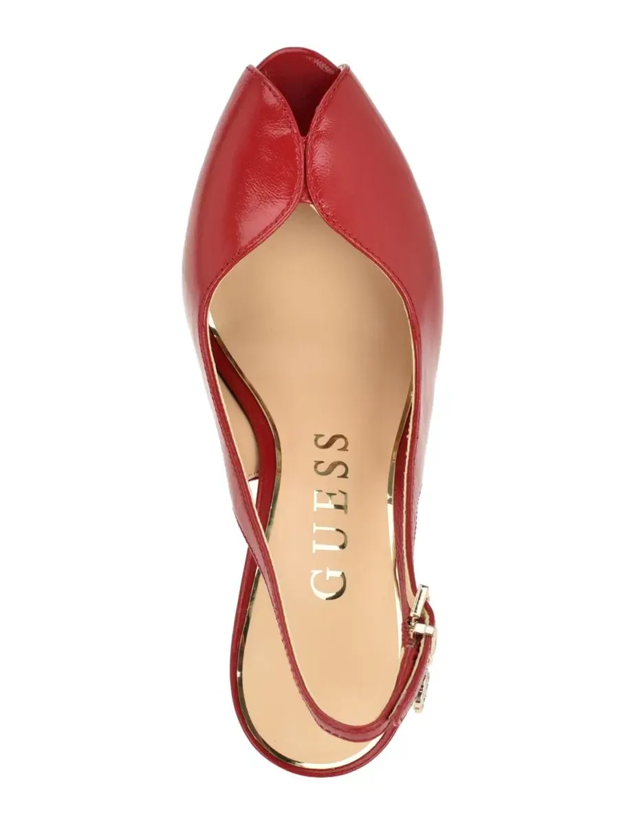 Туфли-слингбэки с открытым носком на каблуке-шпильке Ilovea GUESS — изображение 4 из 5, красный