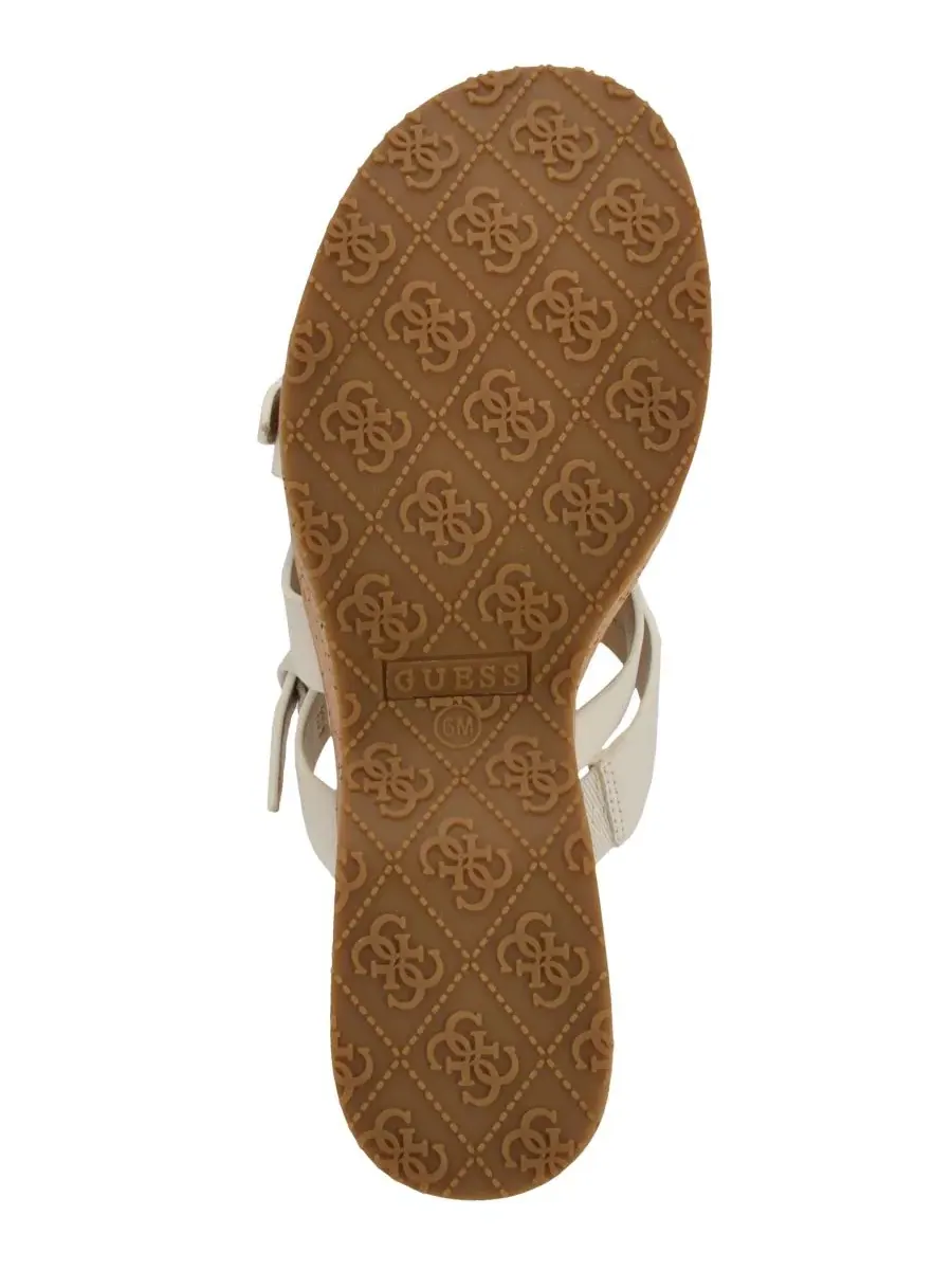 Женские сандалии на высокой платформе и танкетке Nailah с ремешками GUESS — изображение 5 из 5, белый