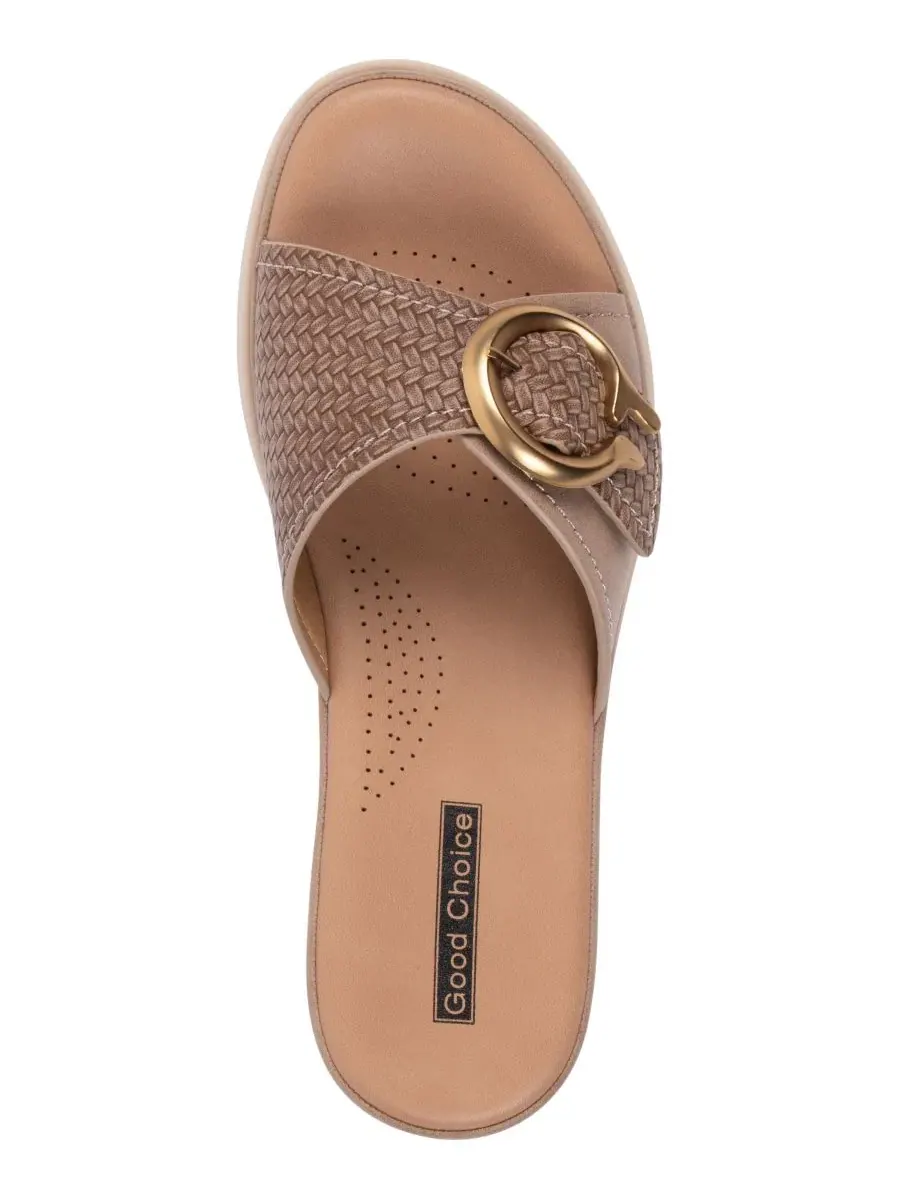 Женские сандалии Raine с пряжкой и комфортом GC Shoes — изображение 4 из 5, тауп