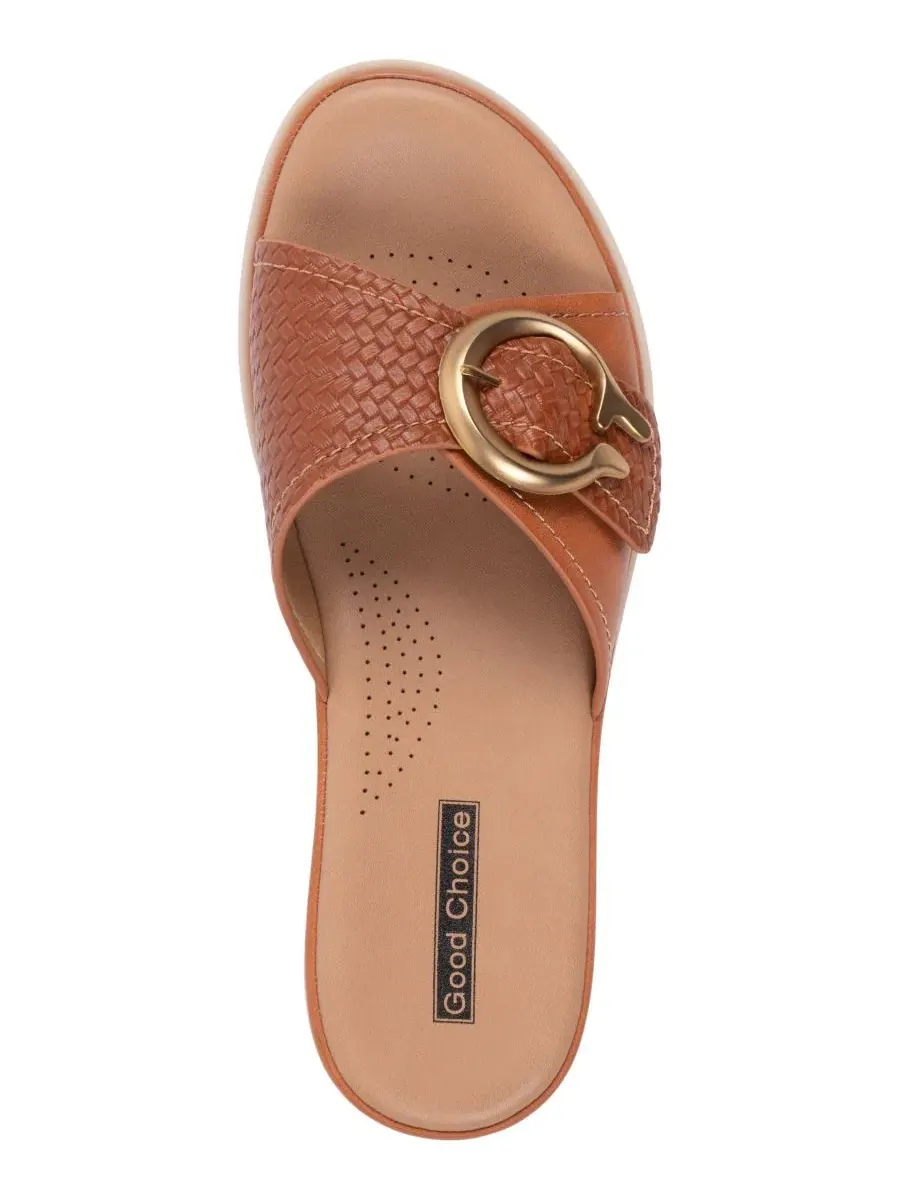 Женские сандалии Raine с пряжкой и комфортом GC Shoes — изображение 4 из 5, бежевый