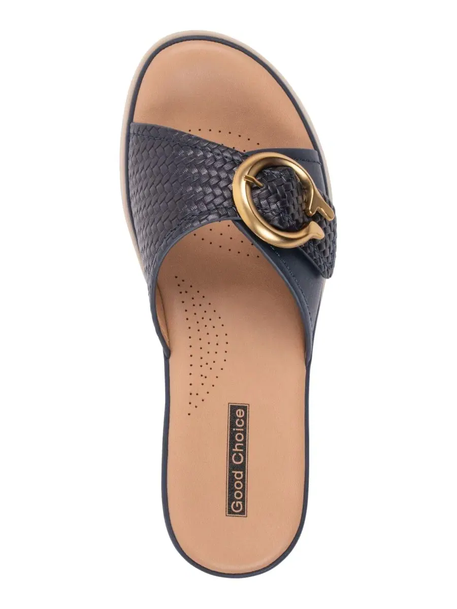 Женские сандалии Raine с пряжкой и комфортом GC Shoes — изображение 4 из 5, темно-синий