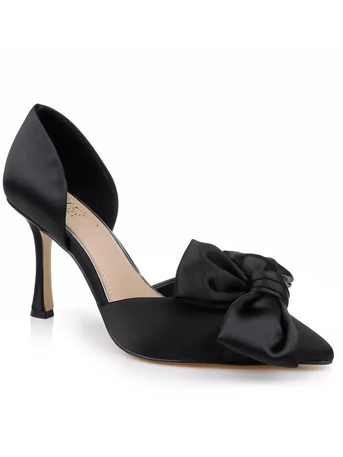 Женские вечерние туфли-лодочки Sidney Slip On с бантом Jewel Badgley Mischka