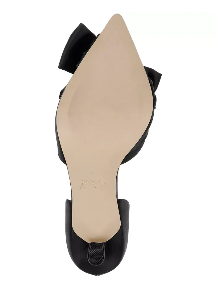 Женские вечерние туфли-лодочки Sidney Slip On с бантом Jewel Badgley Mischka — изображение 5 из 11, черный